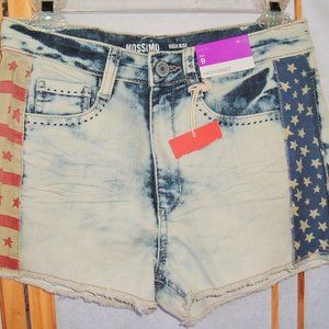 Mossimo Denim shorts American Flag high rise